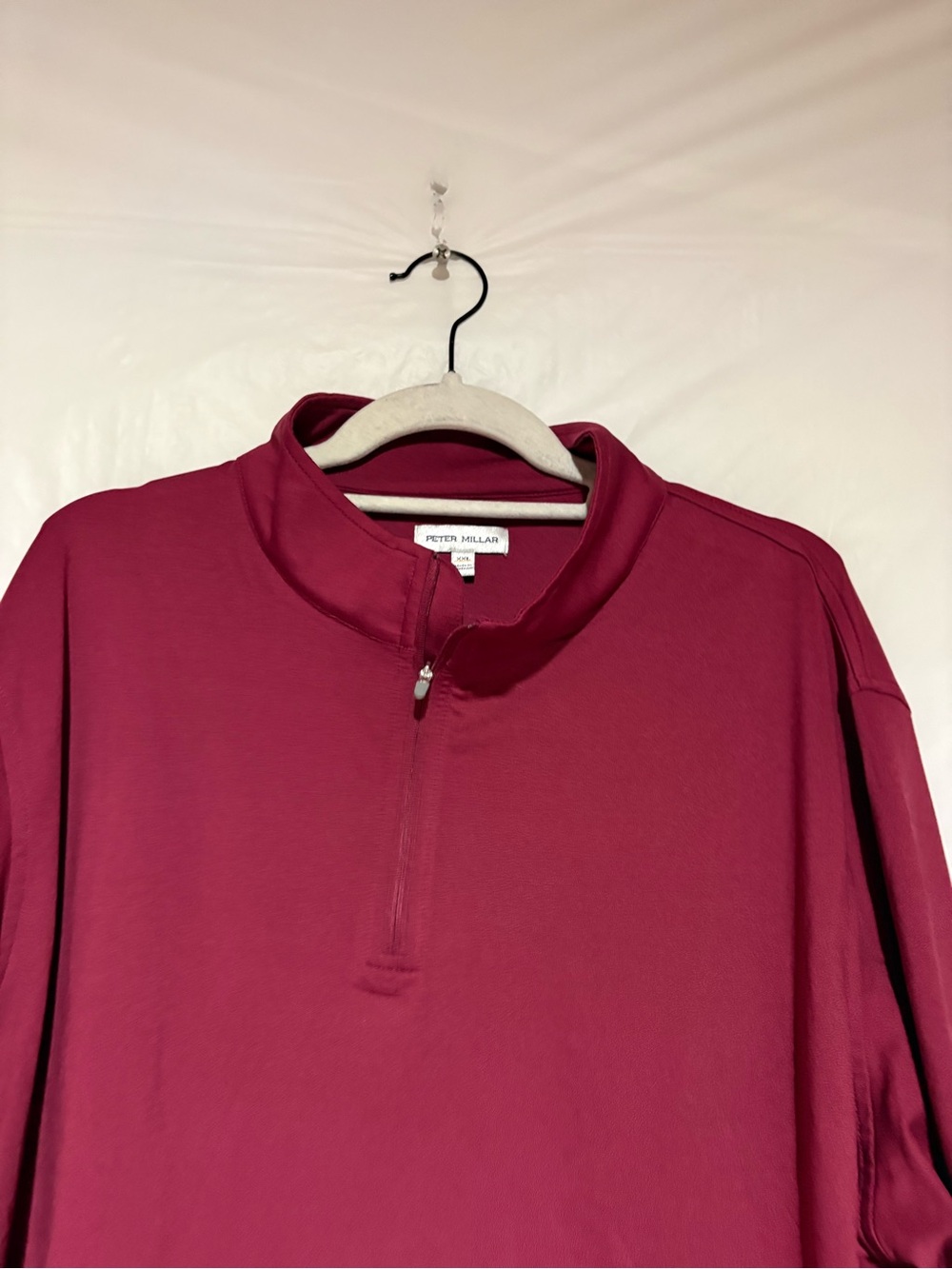 Peter Millar Men's Wine Zip-Up Pullover - Picture 4 of 11